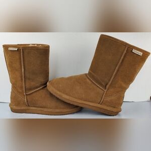 Bearpaw Womens Brown Emma Tall Suede Sheepskin Winter Boots - Size 8 - GUC